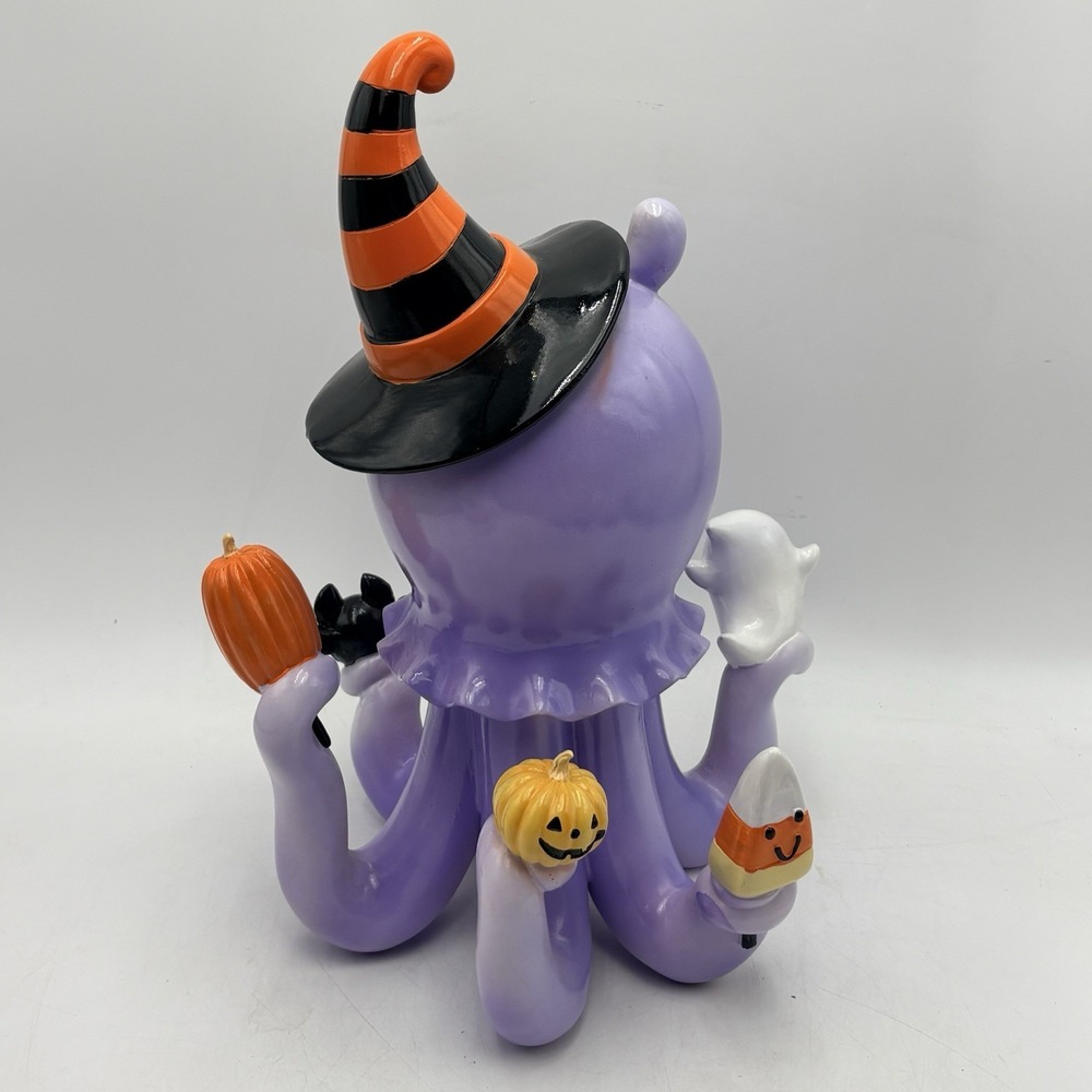 GHOULISH Halloween Coastal Octopus Ghosts Pumpkins Candy Corn Legs 16" - Picture 7 of 12